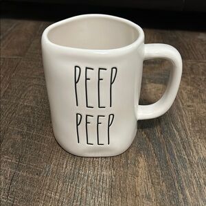 Rae Dunn Magenta Easter “PEEP‎ PEEP” Coffee Mug Chicken Lover Eggs